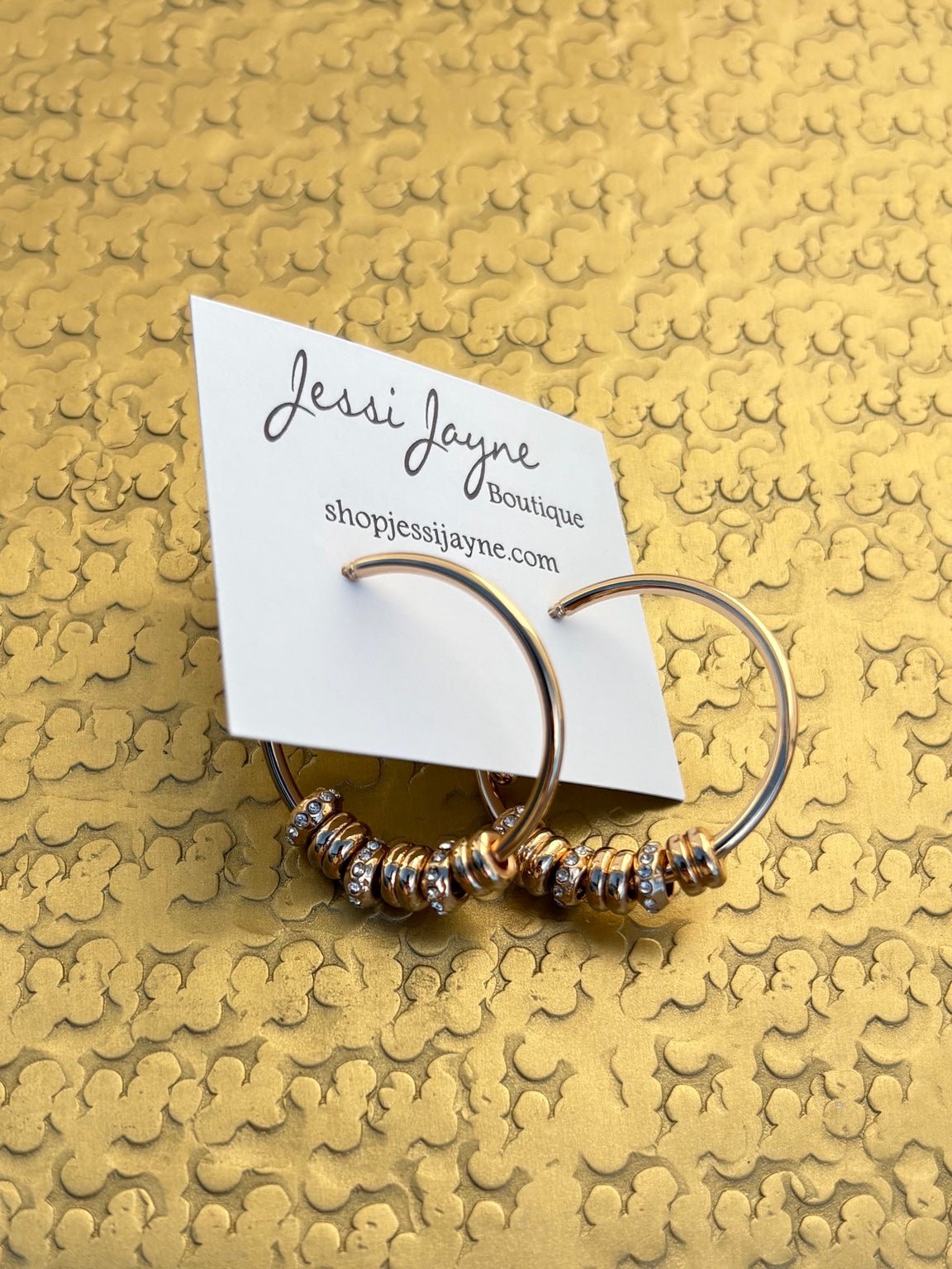 Golden Glow Hoop Earrings - Jessi Jayne Boutique