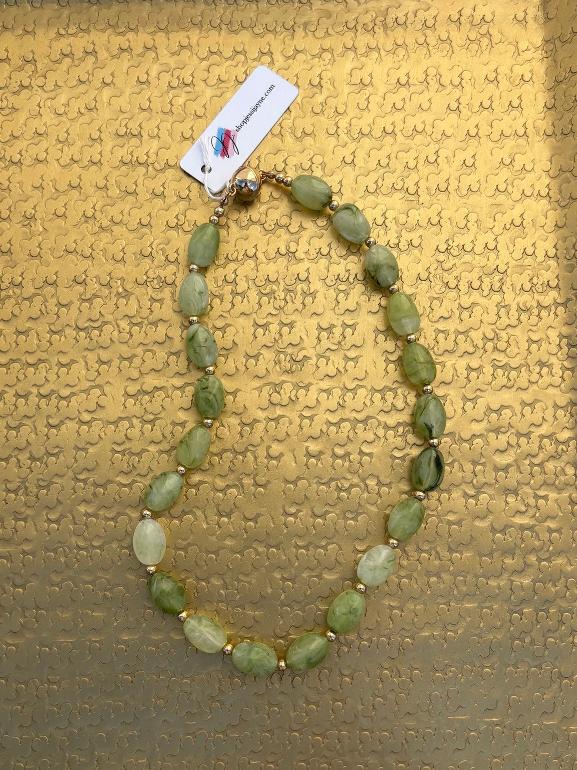 Moss Glow Beaded Necklace - Jessi Jayne Boutique