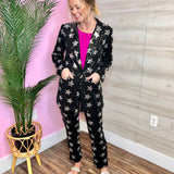 Concert Tour Black Sequin Star Pants - Jessi Jayne Boutique