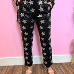 Concert Tour Black Sequin Star Pants - Jessi Jayne Boutique