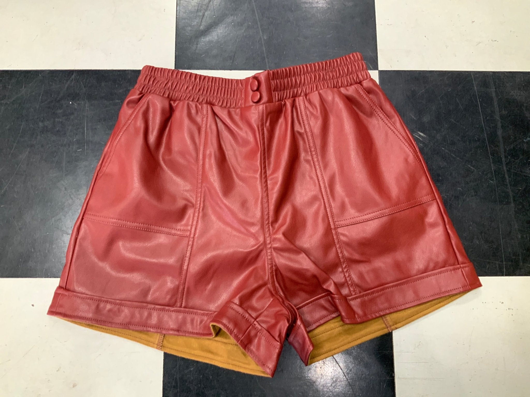 Wine and Dine Pleather Shorts - Jessi Jayne Boutique