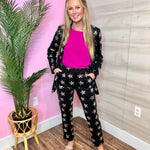 Concert Tour Black Sequin Star Pants - Jessi Jayne Boutique
