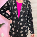 Concert Tour Black Sequin Star Pants - Jessi Jayne Boutique