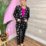 Concert Tour Black Sequin Star Pants - Jessi Jayne Boutique