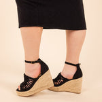 Juti Wedges in Black - Jessi Jayne Boutique