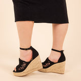Juti Wedges in Black - Jessi Jayne Boutique