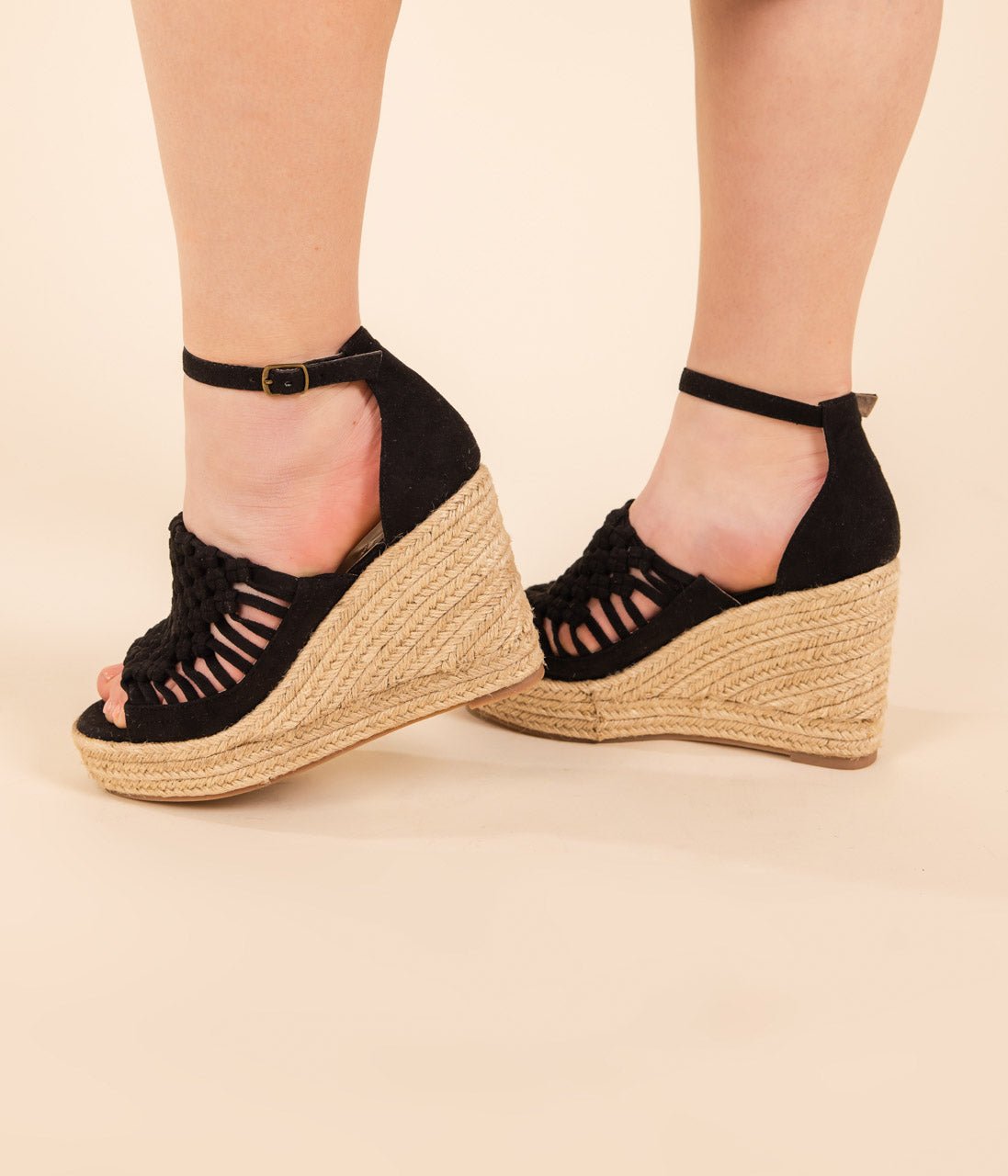 Juti Wedges in Black - Jessi Jayne Boutique