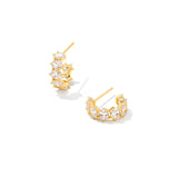 Kendra Scott Gold Cailin Crystal Huggie Earrings