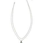 Kendra Scott Camry Silver Enamel Frame Multi Strand Necklace in Abalone Shell - Jessi Jayne Boutique