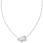 Kendra Scott Cheer Silver Short Pendant Necklace in White MOP - Jessi Jayne Boutique