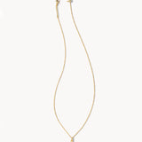 Kendra Scott Cross Gold Pendant Necklace in White Lab Grown Opal