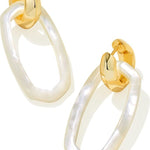 Kendra Scott Danielle Gold Convertible Link Earrings in Ivory Mother - of - Pearl - Jessi Jayne Boutique