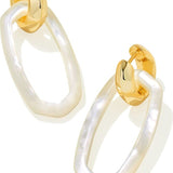 Kendra Scott Danielle Gold Convertible Link Earrings in Ivory Mother - of - Pearl - Jessi Jayne Boutique