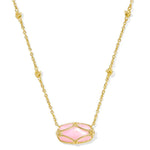 Kendra Scott Elisa Lattice Frame Gold Short Pendant Necklace - Jessi Jayne Boutique