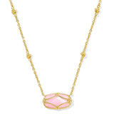Kendra Scott Elisa Lattice Frame Gold Short Pendant Necklace - Jessi Jayne Boutique