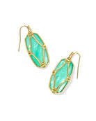 Kendra Scott Elle Lattice Frame Gold Drop Earrings - Jessi Jayne Boutique