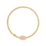Kendra Scott Grayson Gold Stretch Bracelet in Rose Quartz