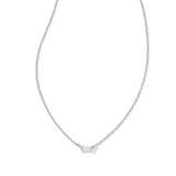 Juliette Silver Pendant Necklace in White CZ