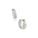 Kendra Scott Mikki Pave Rhod Huggie Earrings