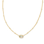 Kendra Scott Mini Elisa Gold Dichroic Glass Necklace - Jessi Jayne Boutique