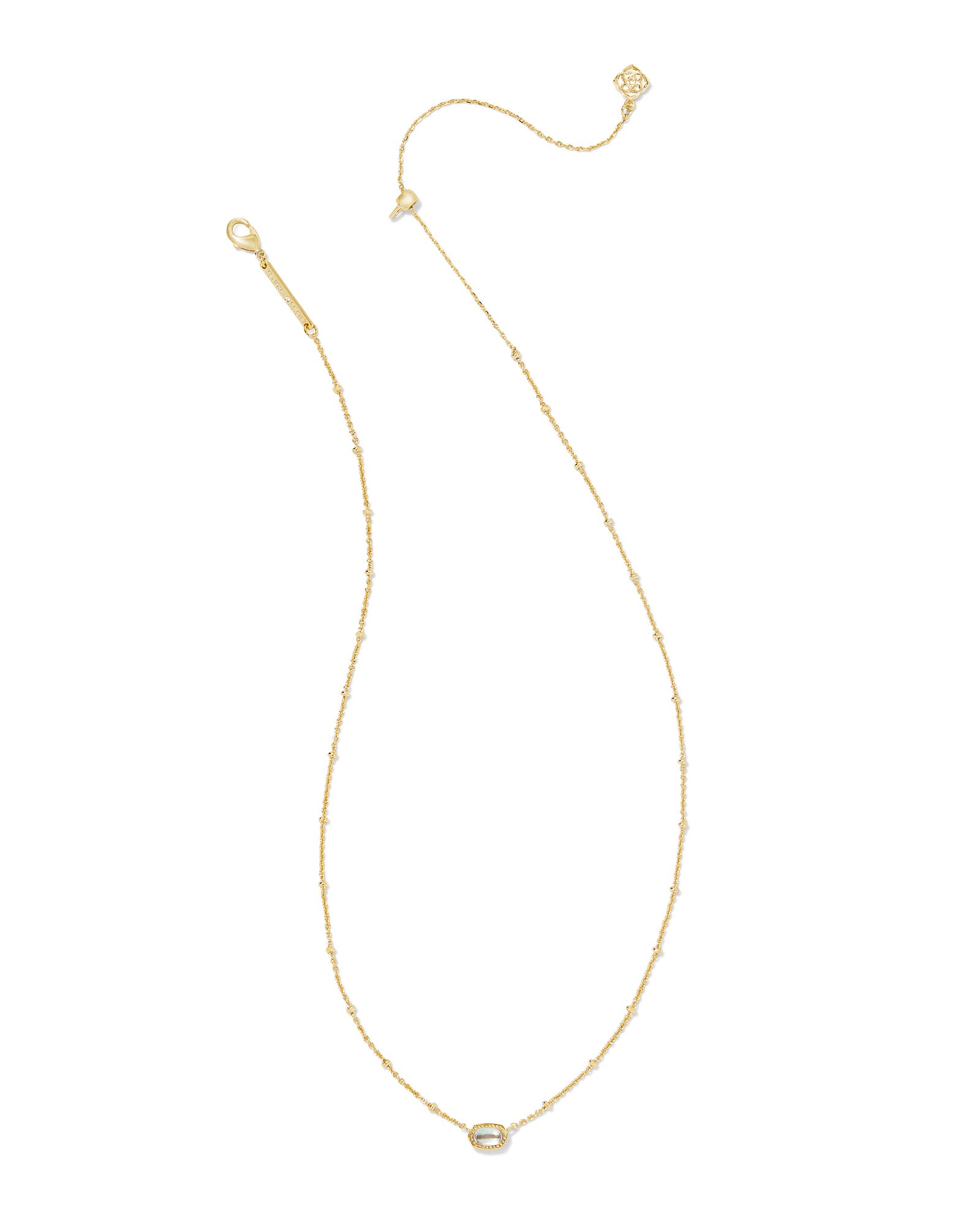 Kendra Scott Mini Elisa Gold Dichroic Glass Necklace - Jessi Jayne Boutique