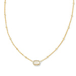 Kendra Scott Mini Elisa Necklace Gold Ivory Mop - Jessi Jayne Boutique