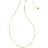 Kendra Scott Phoebe Gold Short Pendant Necklace in White CZ