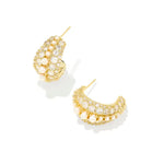 Kendra Scott Krista Gold Hoop Earrings in White Mix - Jessi Jayne Boutique