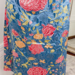 Blue Bouquet Satin Midi Slip Dress - Jessi Jayne Boutique