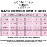 Sunkissed Coconut Quilted Pastel Floral Shorts - Jessi Jayne Boutique