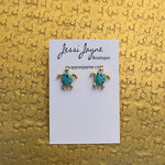 Island Tide Turtle Stud Earrings - Jessi Jayne Boutique