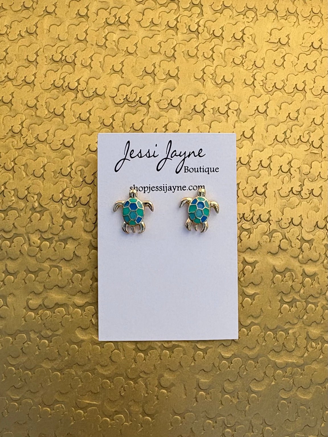 Island Tide Turtle Stud Earrings - Jessi Jayne Boutique