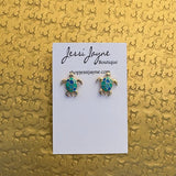 Island Tide Turtle Stud Earrings - Jessi Jayne Boutique