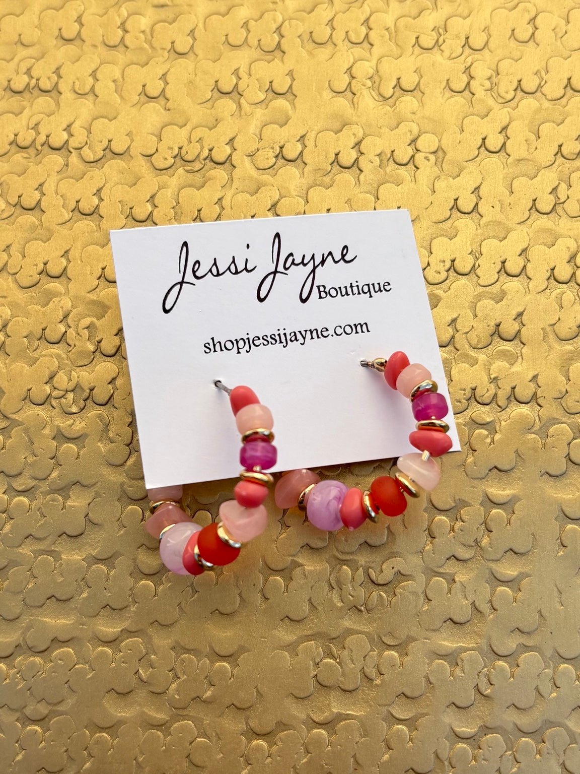 Candy Pop Beaded Hoop Earrings - Jessi Jayne Boutique