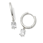 Kendra Scott Cailin Single Stone Huggie Earrings in Silver - Jessi Jayne Boutique