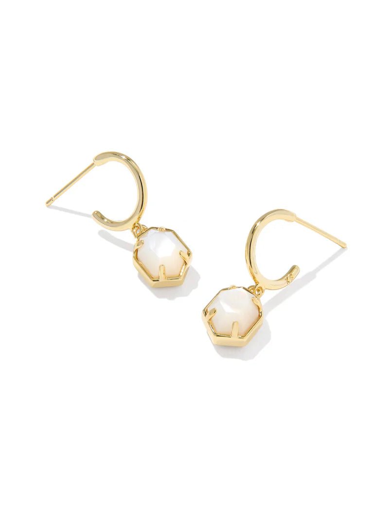 Kendra Scott Tomon Ivory MOP Huggie Earrings - Jessi Jayne Boutique