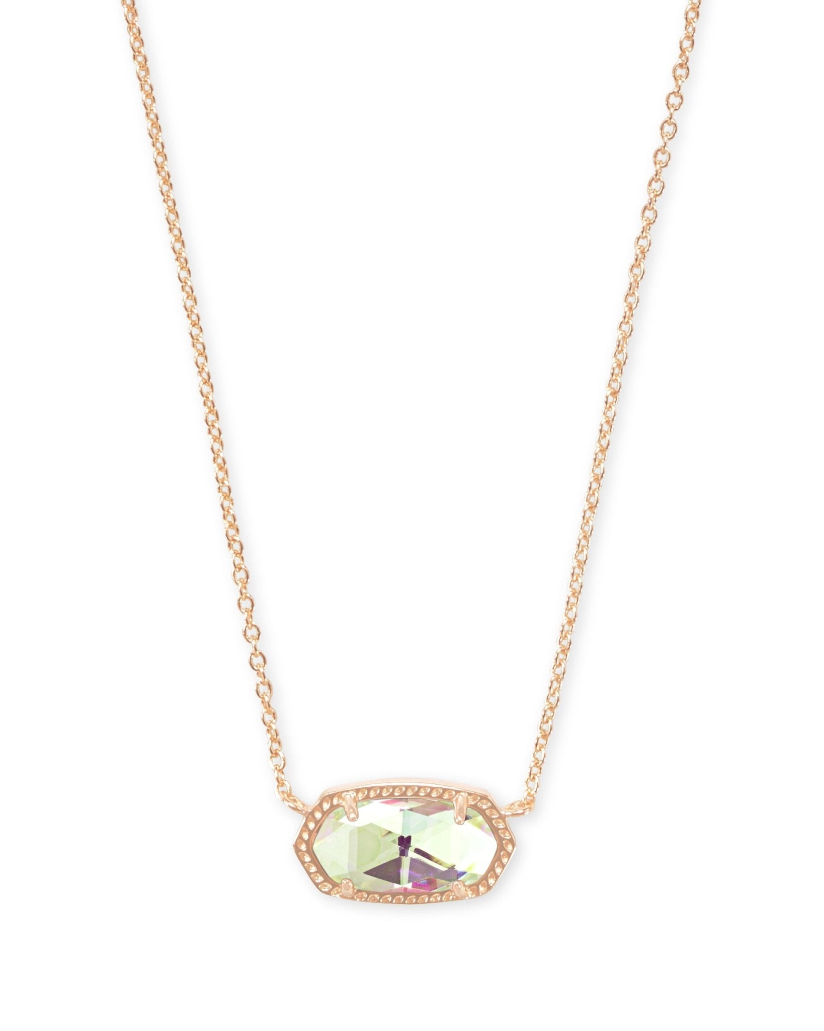 Kendra Scott Elisa Rose Gold Dichroic Glass Necklace - Jessi Jayne Boutique