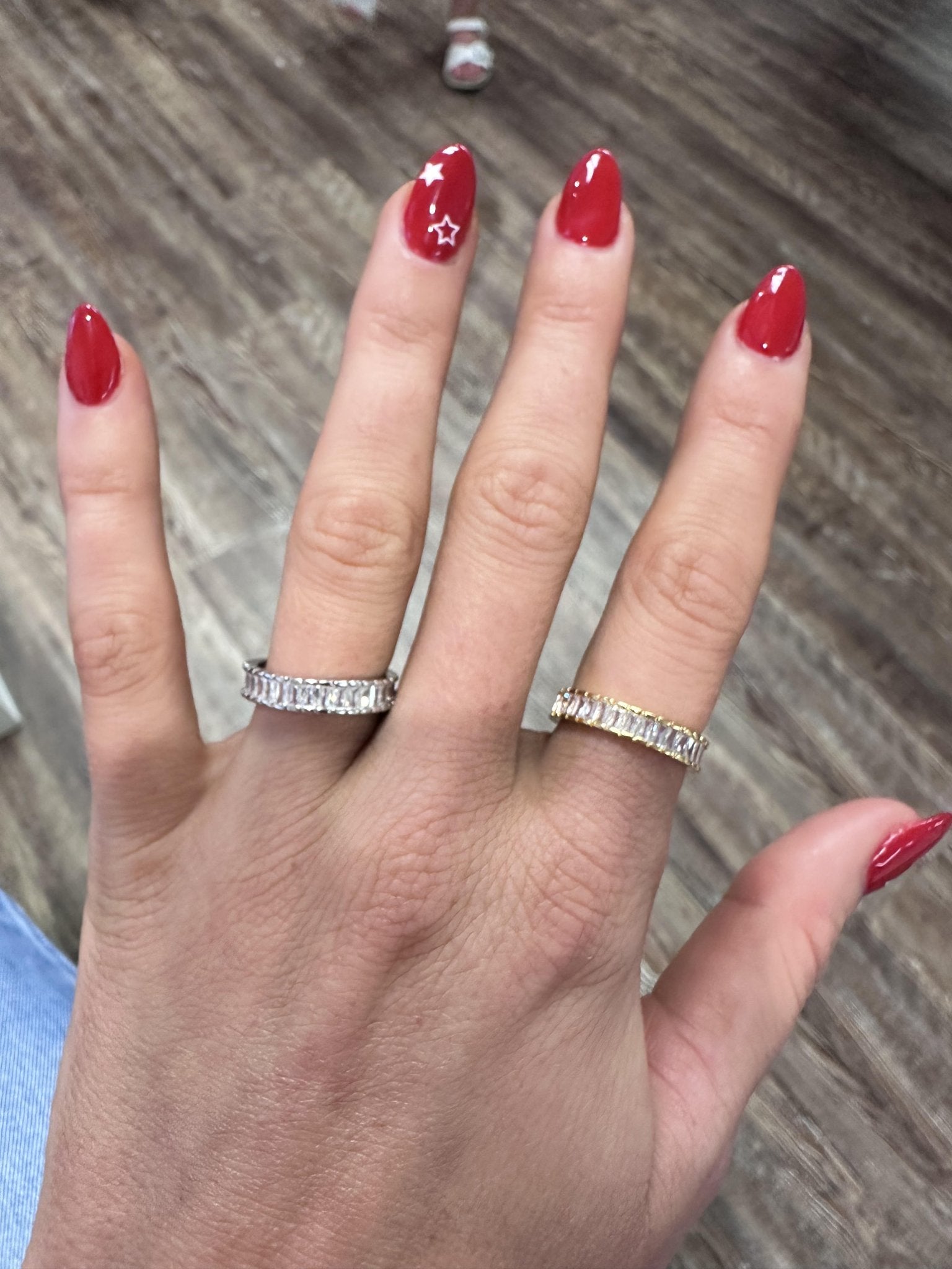 Starlight Baguette Band Ring (Silver & Gold) - Jessi Jayne Boutique