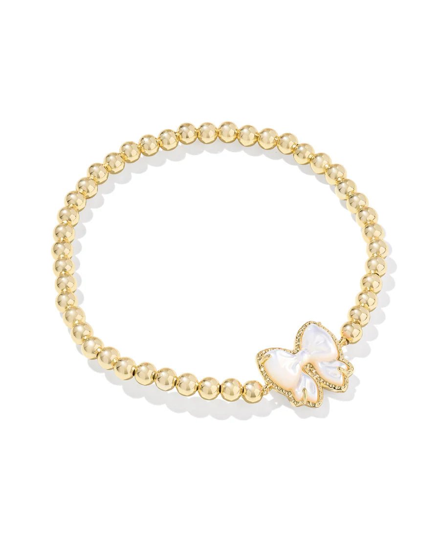 Haley Bow Gold Stretch Bracelet - Jessi Jayne Boutique