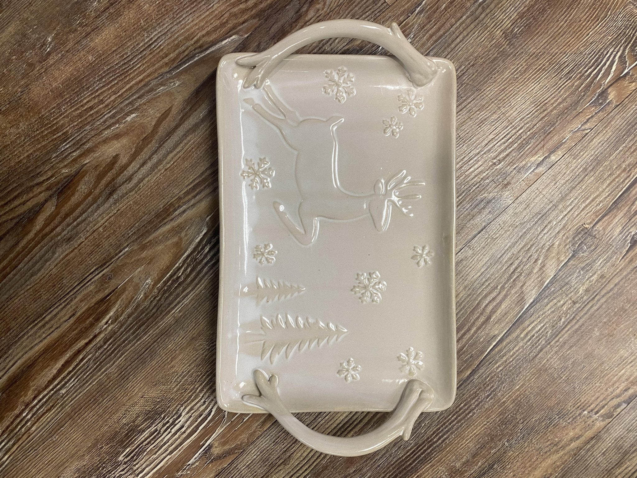 Antler Handle Reindeer Tray - Jessi Jayne Boutique