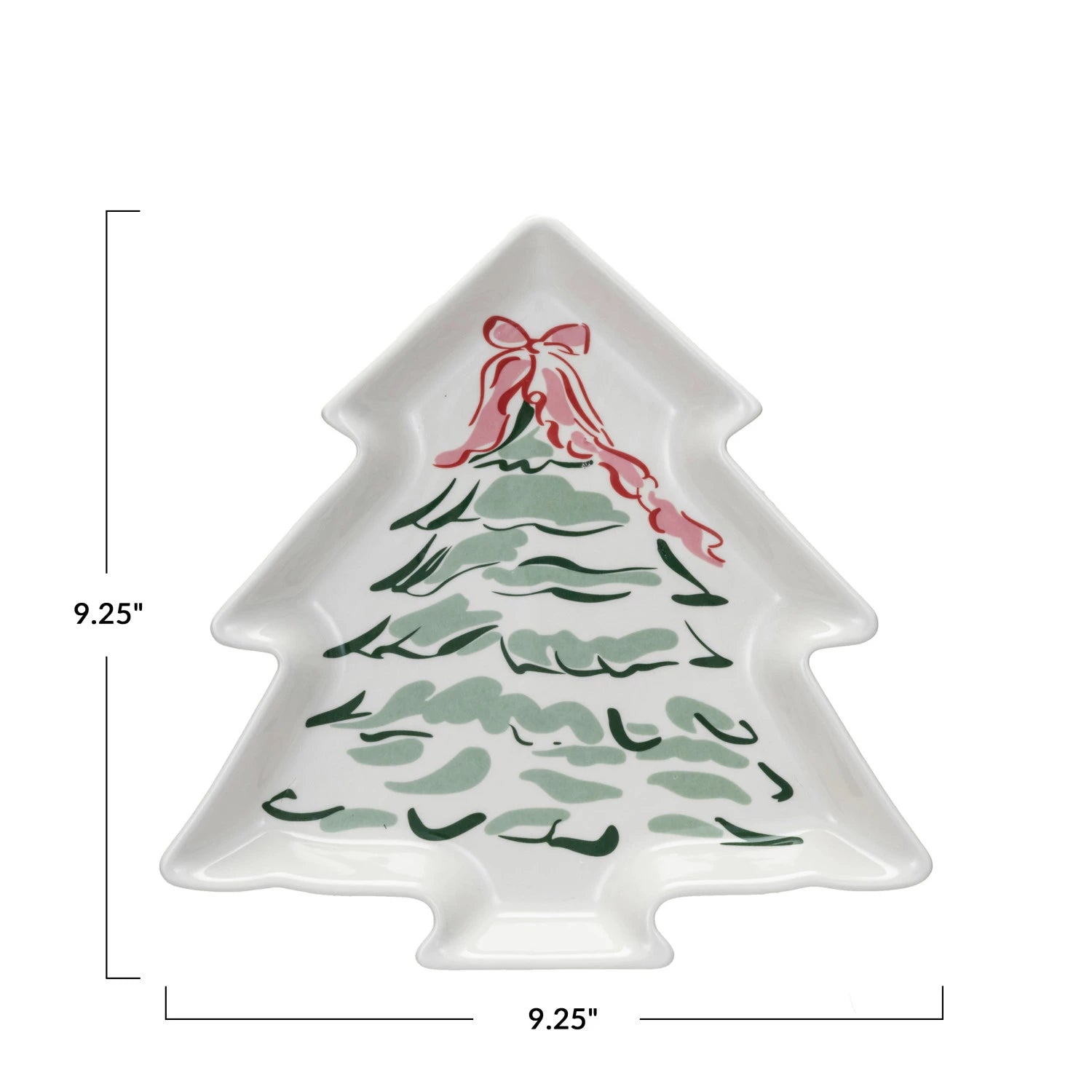 Stoneware Tree Shaped Plate Christmas Tree - Jessi Jayne Boutique