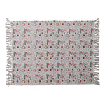 Cotton Slub Printed Throw with Holiday Pattern - Jessi Jayne Boutique