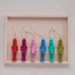 5 - 1/4"H Flocked Plastic Soldier Nutcracker Ornament - Jessi Jayne Boutique