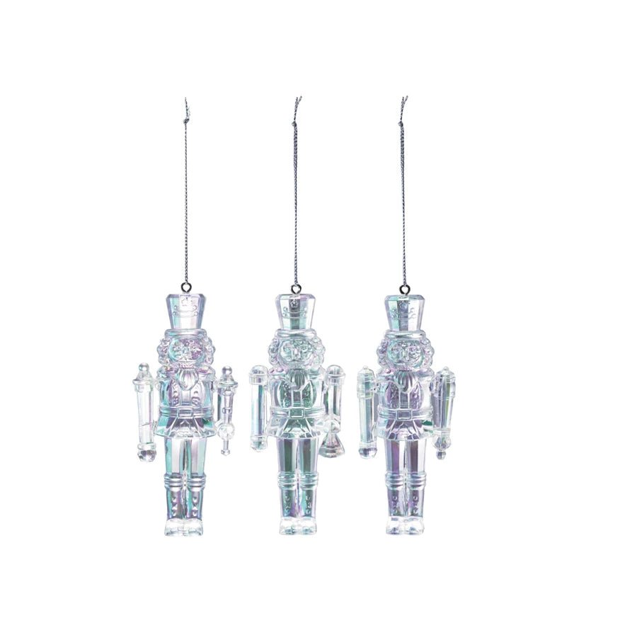 5"H Plastic Nutcracker Ornament, Iridescent Finish - Jessi Jayne Boutique