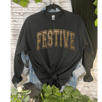Gold Festive Longsleeve T-shirt Small - Jessi Jayne Boutique
