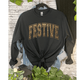 Gold Festive Longsleeve T-shirt Small - Jessi Jayne Boutique