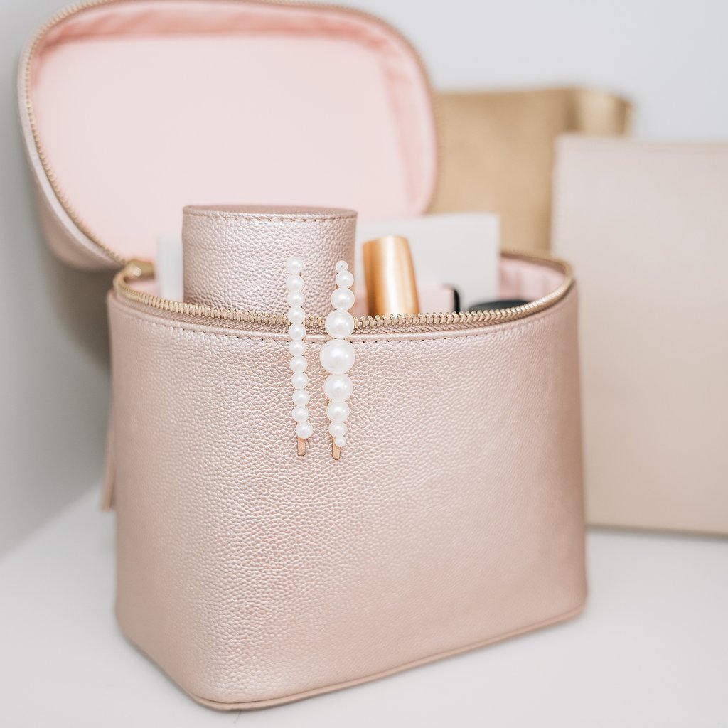 Hollis Mini Makeup Bag with Brush Container - Jessi Jayne Boutique