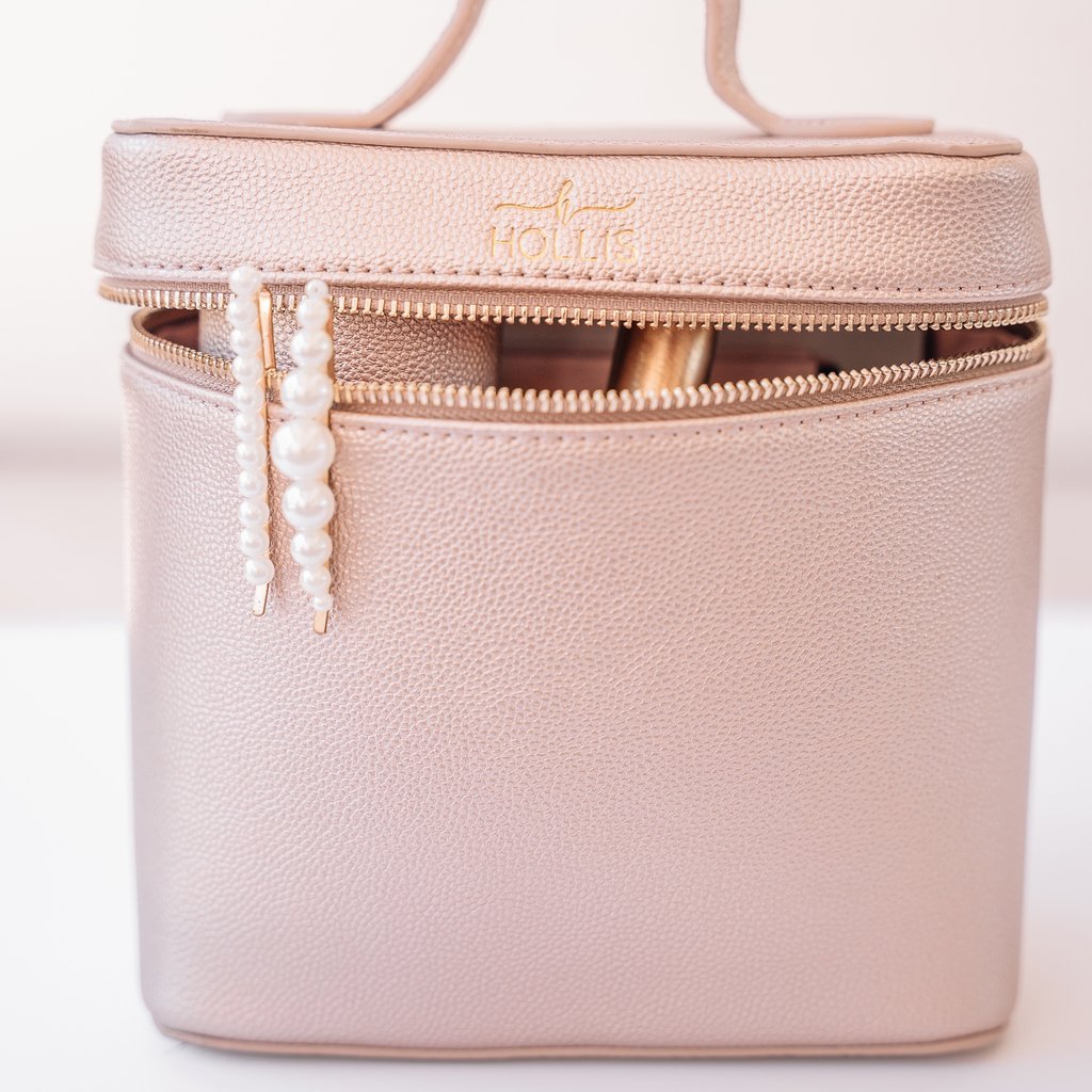 Hollis Mini Makeup Bag with Brush Container - Jessi Jayne Boutique