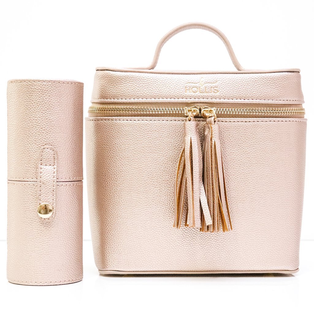 Hollis Mini Makeup Bag with Brush Container - Jessi Jayne Boutique