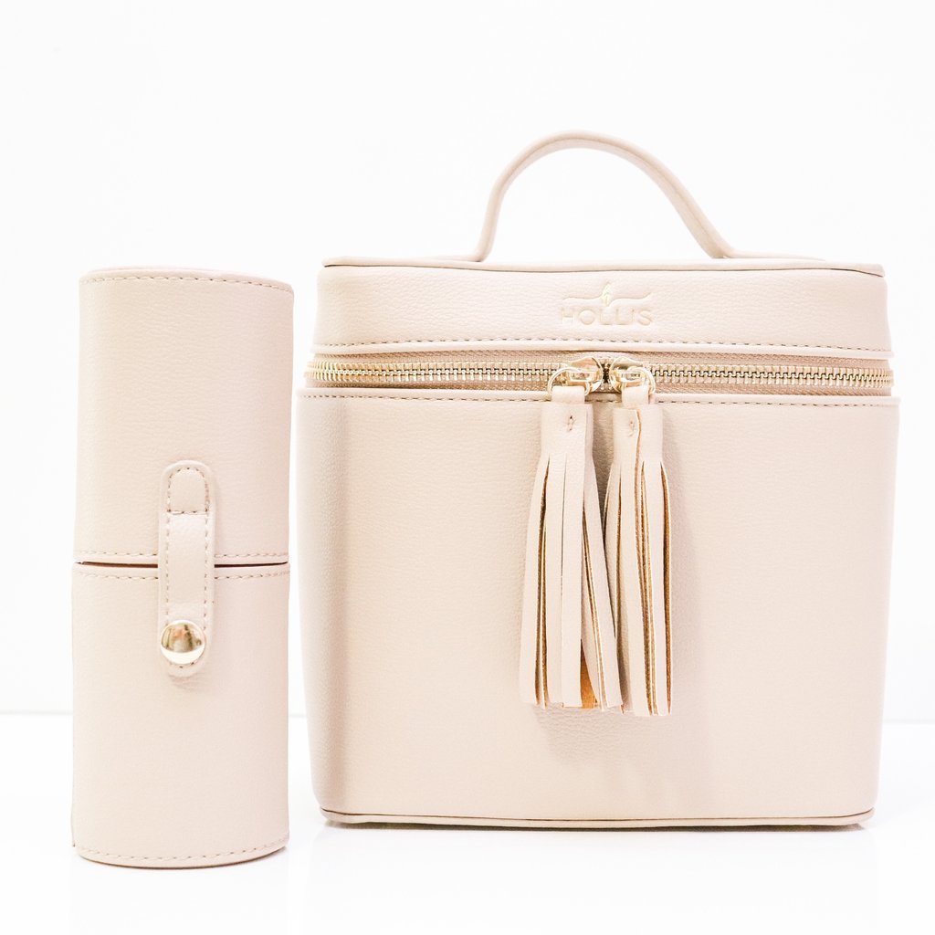 Hollis Mini Makeup Bag with Brush Container - Jessi Jayne Boutique